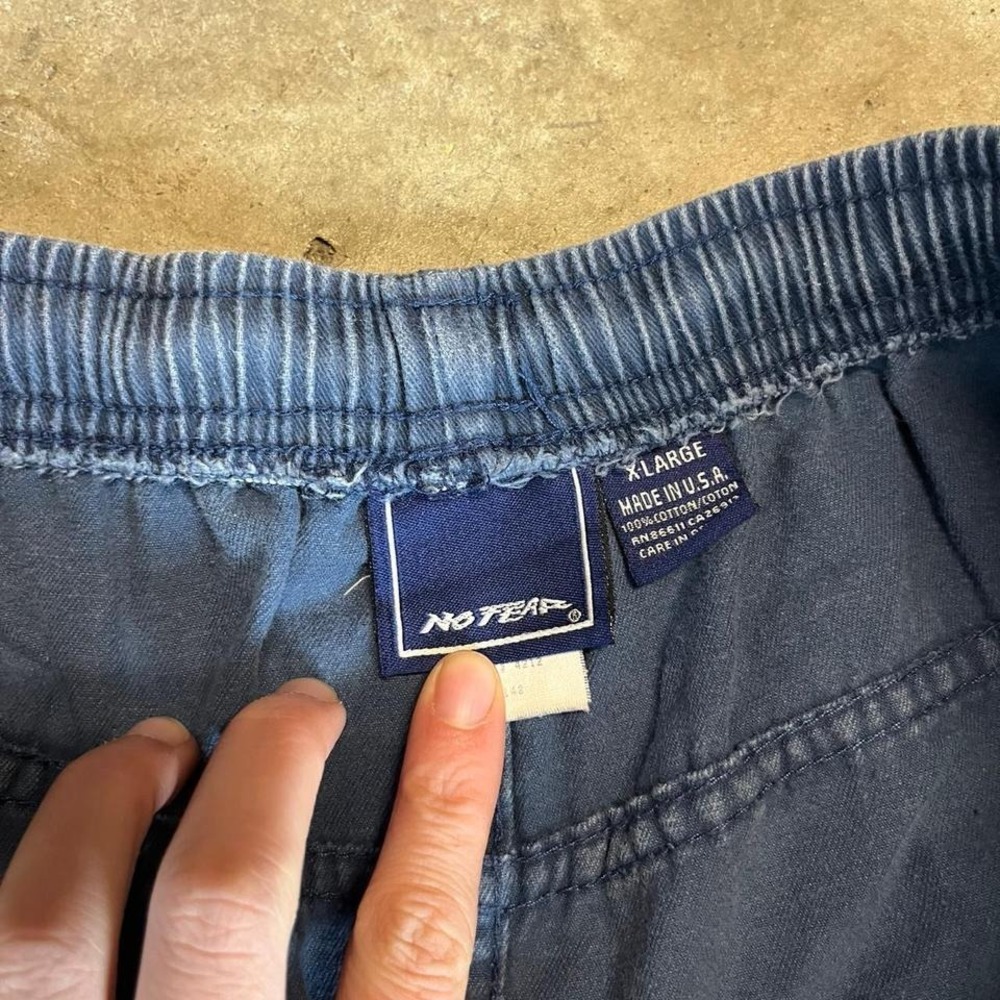 Vintage 90s No Fear navy blue baggy shorts Men's Size XL - Picture 3 of 8